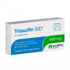 Trissulfin SID 400mg Antibiótico Ourofino Para Cães e Gatos