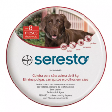 Coleira Antipulgas e Carrapatos Bayer Seresto para Cães acima de 8 Kg