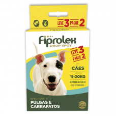 Kit Antipulgas Ceva Cães de 11 até 20kg Fiprolex Drop Spot Leve 3 Pague 2