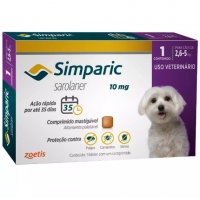 Antipulgas Simparic 10 mg para cães 2,6 a 5 kg - Zoetis