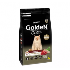 Ração Golden para Gatos Adultos Castrados Sabor Carne 10kg