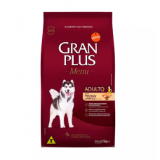 Ração Granplus Menu para Cães Adultos Raças Médias sabor Carne e Arroz 15kg