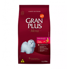 Ração Menu Gran Plus para Cães Adultos Raças Mini sabor Carne e Arroz 10,1kg