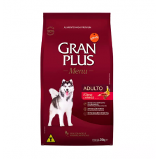 Ração Granplus Menu para Cães Adultos Raças Médias sabor Carne e Arroz 20kg