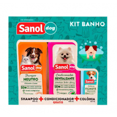 Kit Sanol Dog de Shampoo, Colônia e Condicionador