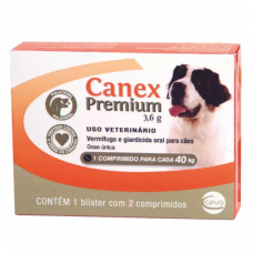 Vermífugo Ceva Canex Premium 3,6g com 2 Comprimidos