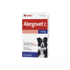 Alergovet 1,4 mg Coveli para Cães Acima 15kg 10 Comprimidos