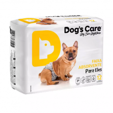 Fralda Dogs Care Ecofralda para Cães Machos 12 Unidades